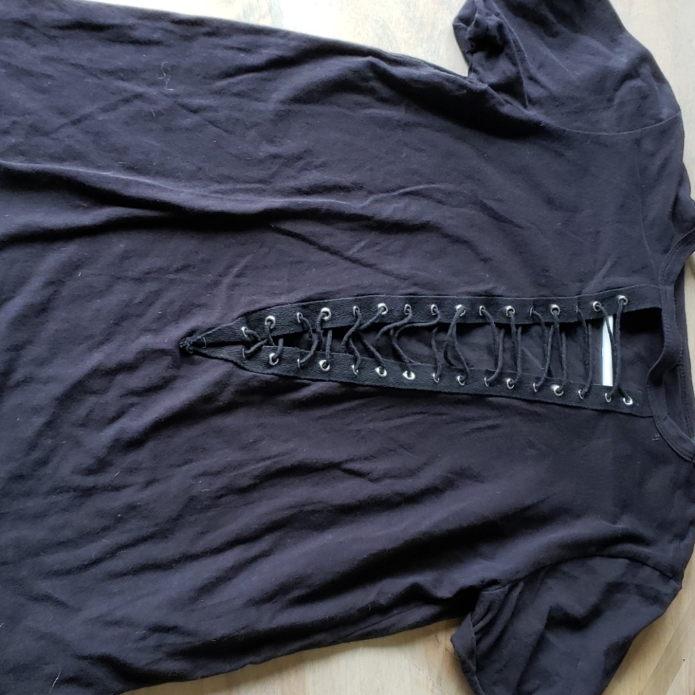 Black tie shirt
